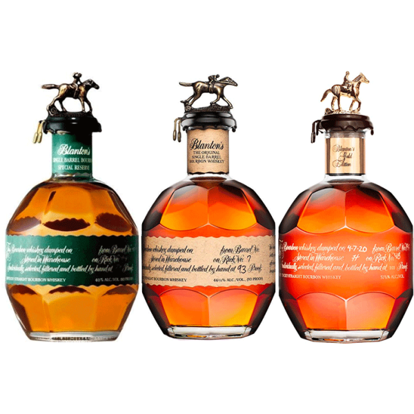 Blanton's Original Single Barrel Bourbon & Green Label & Gold Foreign Edition Bundle