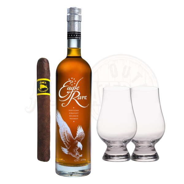 Eagle Rare 10 Year Bourbon with Glencairn Set & Cigar Bundle