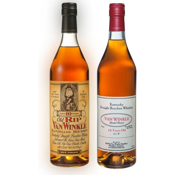 Old RIP Van Winkle 10 Year & Pappy Van Winkle 12 Year Lot B Value Bundle 750 mL