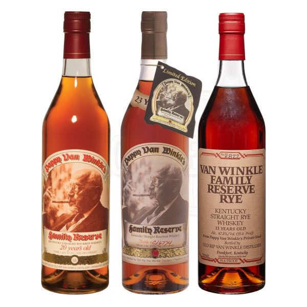 Pappy Van Winkle 20 Year Bourbon, 23 Year & Family Reserve Rye Bundle