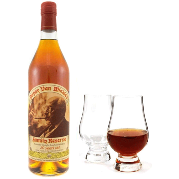 Pappy Van Winkle 20 Year Bourbon with Glencairn Set Bundle