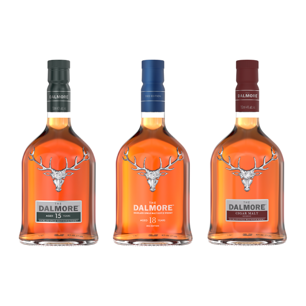 The Dalmore 15 Year, 18 Year & Cigar Malt Reserve Scotch Whisky Bundle